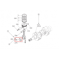 Вкладыши шатунные Kubota D1503