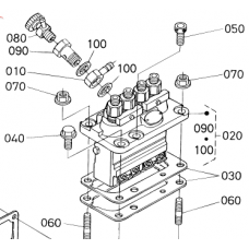 Насос высокого давления (ТНВД) Kubota V1702