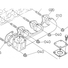 Коллектор выпускной Kubota V2003